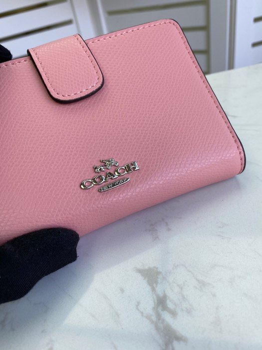 Wallet Coach medium bifold Beige Size 15x11cm