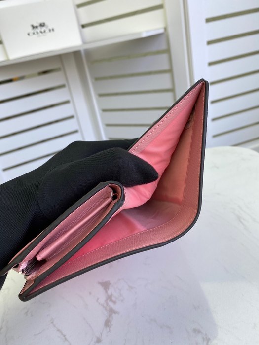 Wallet Coach medium bifold Beige Size 15x11cm