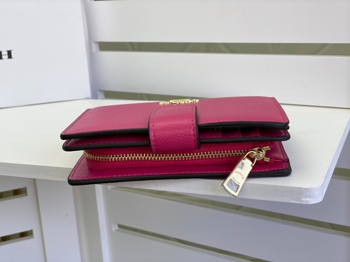 Wallet Coach medium bifold Burgundy Size 15x11cm