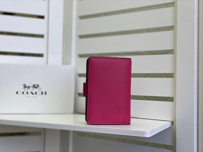 Wallet Coach medium bifold Burgundy Size 15x11cm