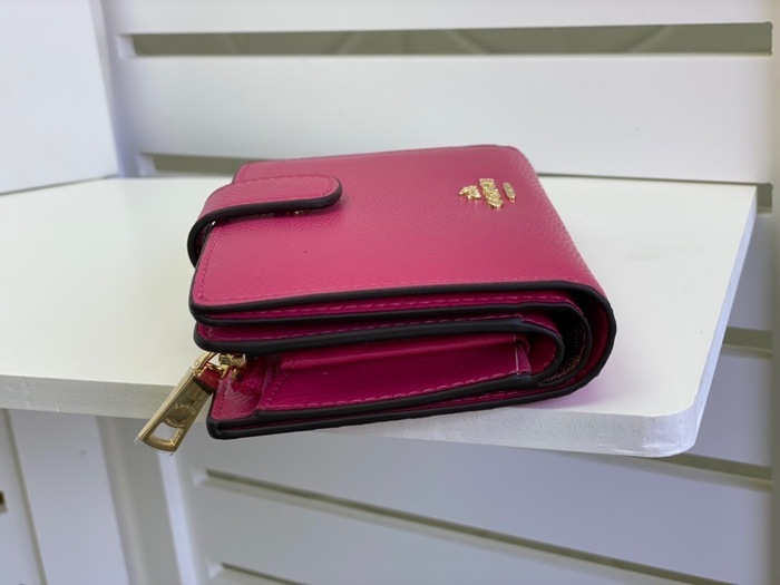 Wallet Coach medium bifold Burgundy Size 15x11cm