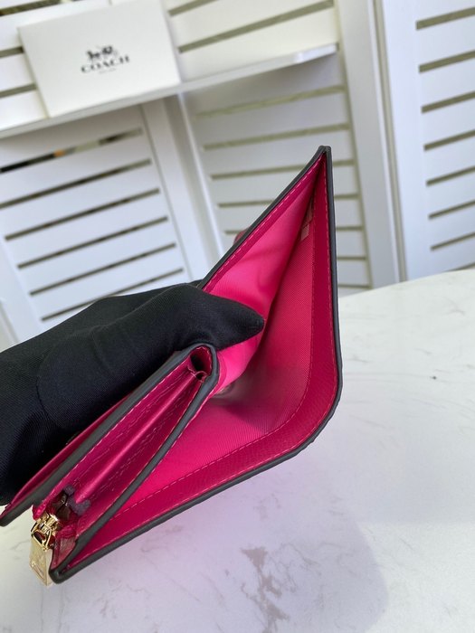 Wallet Coach medium bifold Burgundy Size 15x11cm