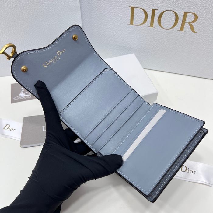 Wallet Dior folding wallet Grey 001