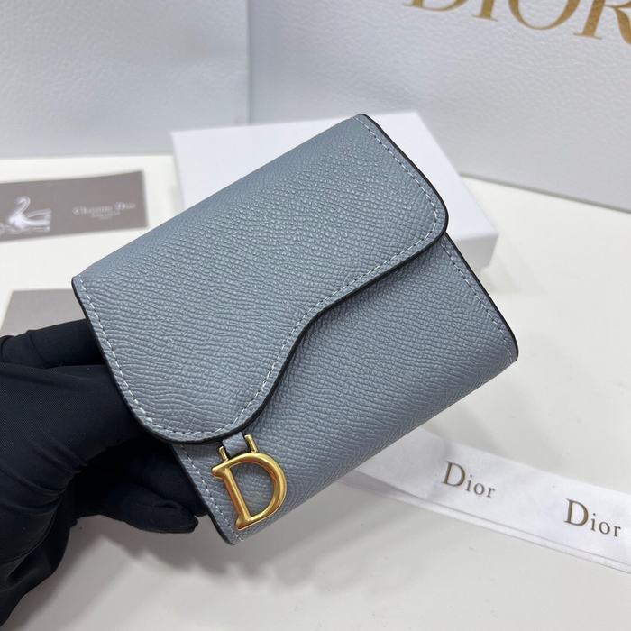 Wallet Dior folding wallet Grey 001