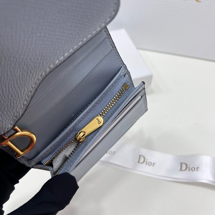 Wallet Dior folding wallet Grey 001