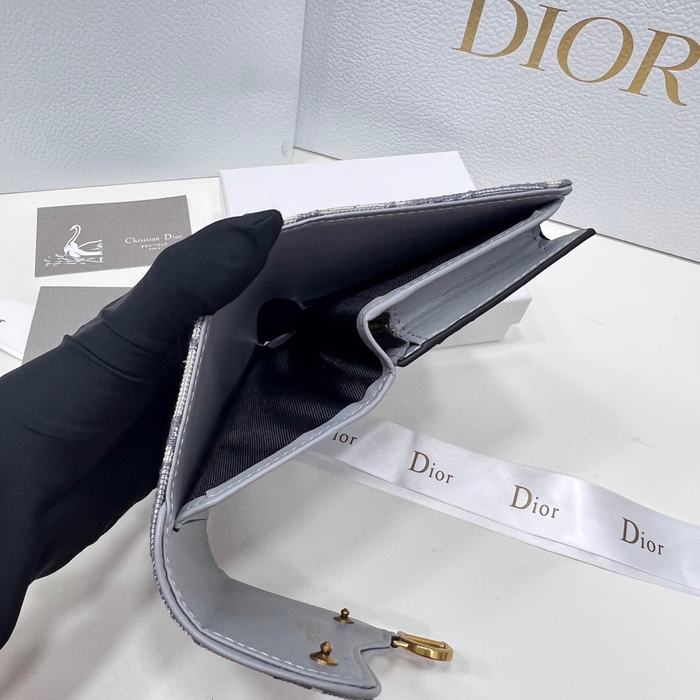 Wallet Dior folding wallet Grey