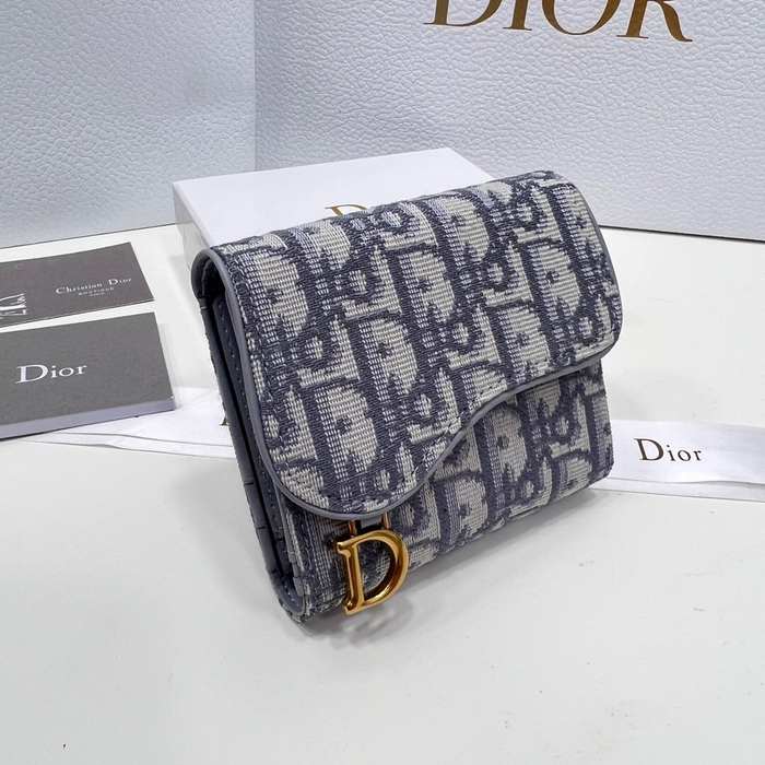 Wallet Dior folding wallet Grey