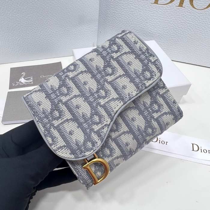 Wallet Dior folding wallet Grey