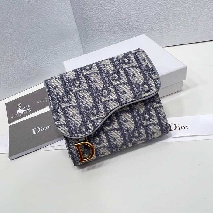 Wallet Dior folding wallet Grey