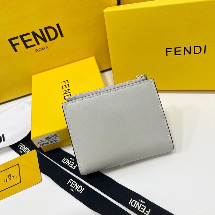 Wallet Fendi Grey Size 11.5x2x9.5cm