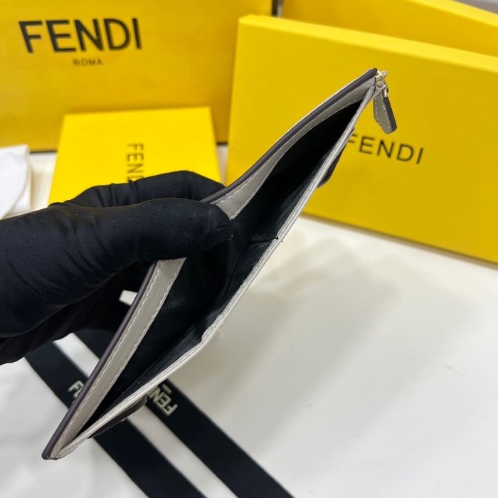 Wallet Fendi Grey Size 11.5x2x9.5cm