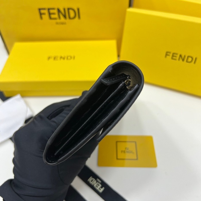 Wallet Fendi Roma embossed long wallet Black Size 19x10.5x3.5cm