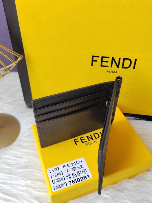 Wallet Fendi bi fold wallet with money clip Black