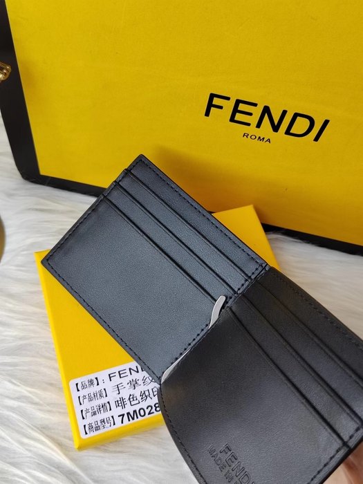 Wallet Fendi bi fold wallet with money clip Black