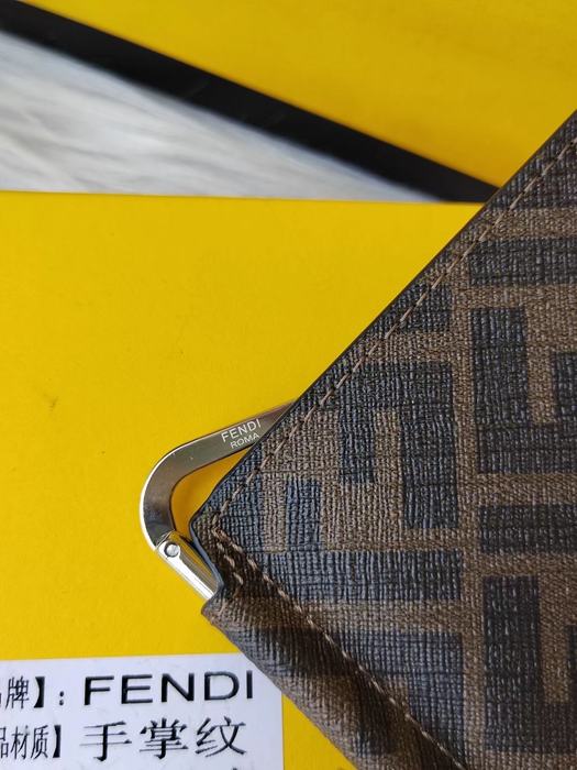 Wallet Fendi bi fold with money clip Brown