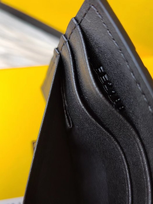 Wallet Fendi embossed leather Black