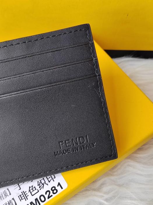 Wallet Fendi embossed leather Black