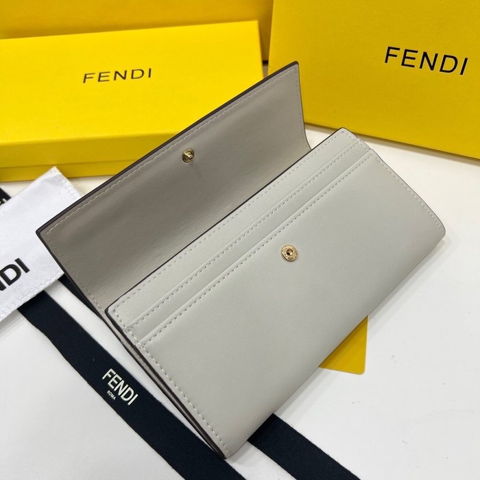 Wallet Fendi long flap wallet Grey Size 19x10.5x3.5cm