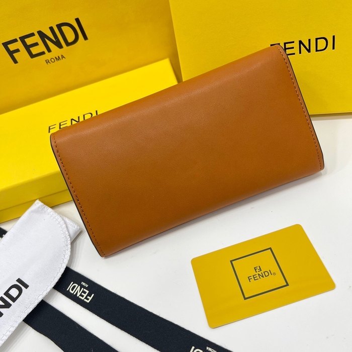 Wallet Fendi long snap wallet Tan Size 19x10.5x3.5cm