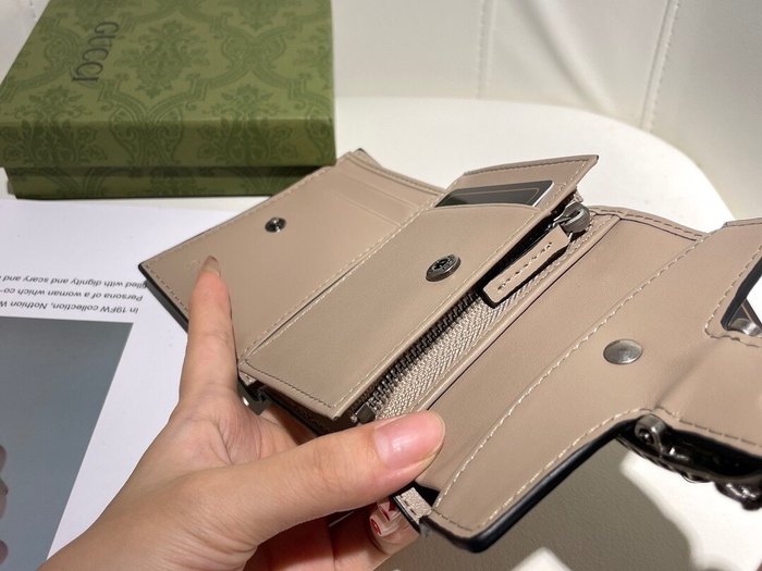 Wallet Gucci Dionysus compact wallet Beige Size 11.5x10x3cm