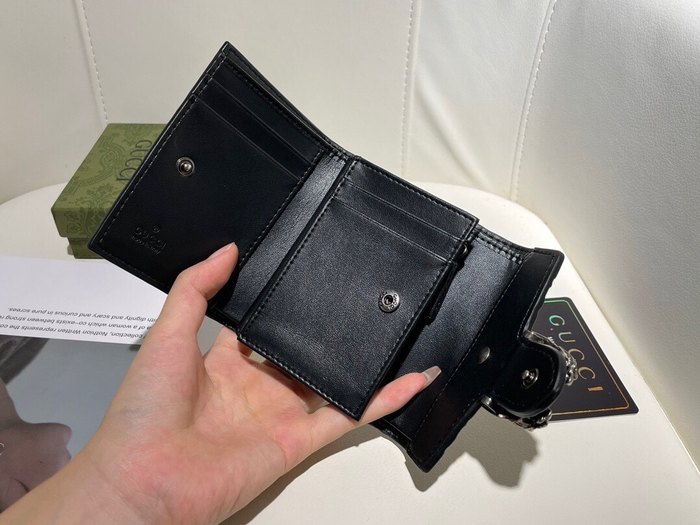 Wallet Gucci Dionysus embossed leather Black Size 11.5x10x3cm