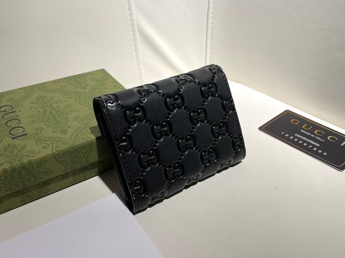Wallet Gucci Dionysus embossed leather Black Size 11.5x10x3cm