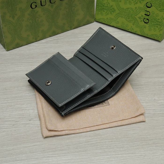 Wallet Gucci GG Supreme short wallet Grey Size 11x8x2cm