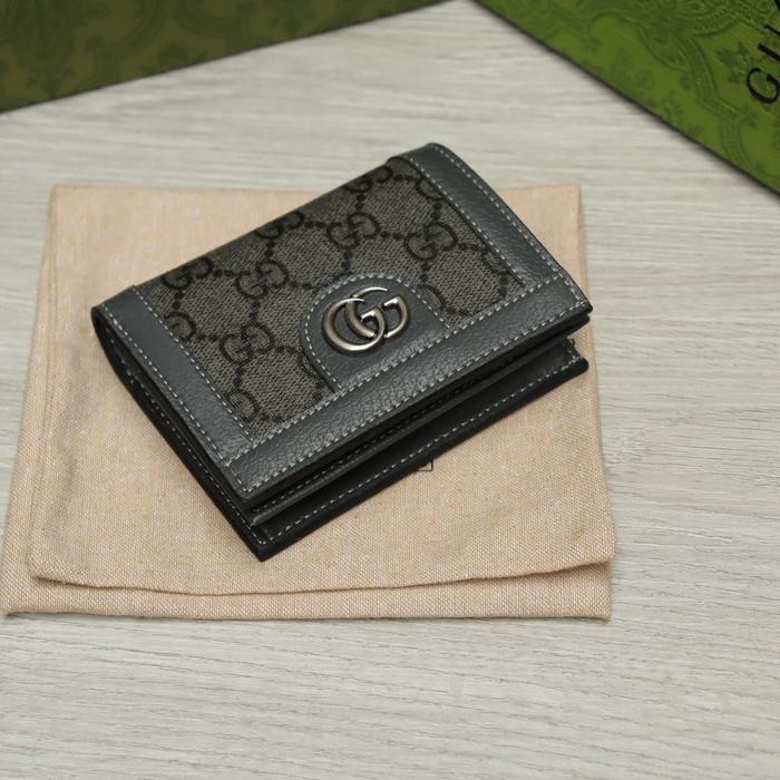 Wallet Gucci GG Supreme short wallet Grey Size 11x8x2cm