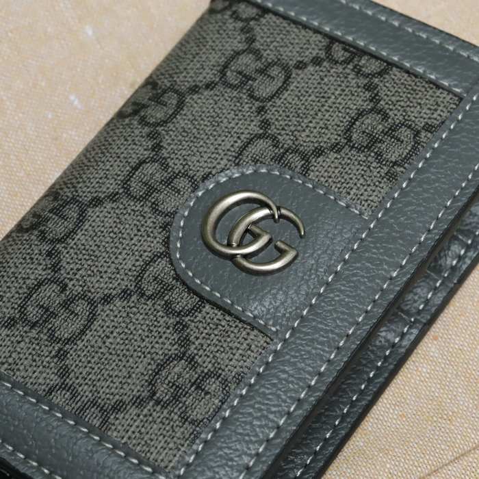 Wallet Gucci GG canvas short wallet Grey Size 7.5x12cm