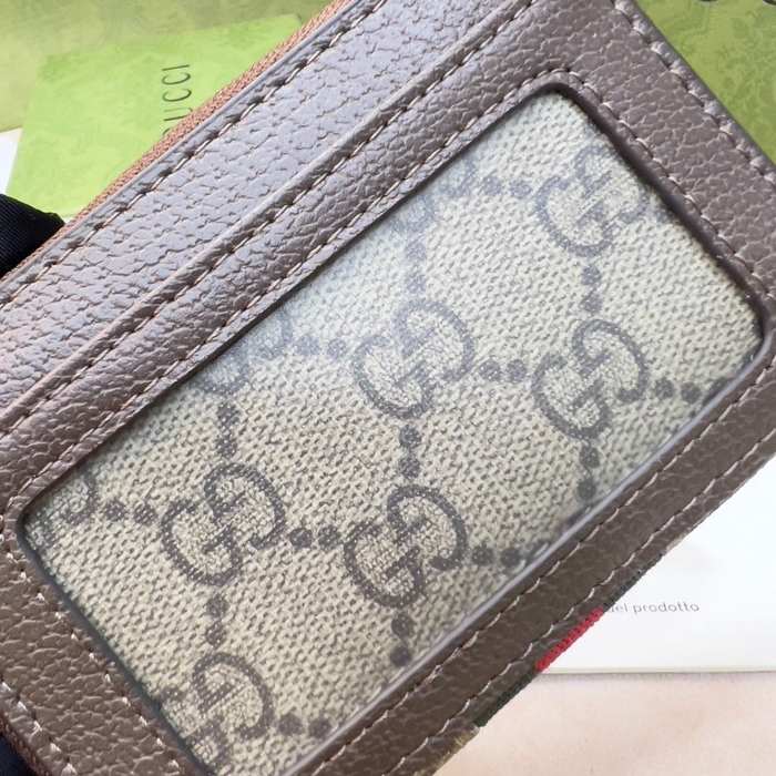 Wallet Gucci GG canvas small zip around wallet Brown Size 11.5x8.5x3
