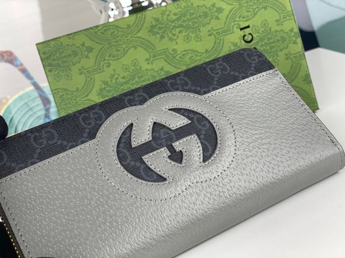 Wallet Gucci Grey Size 10x3cm