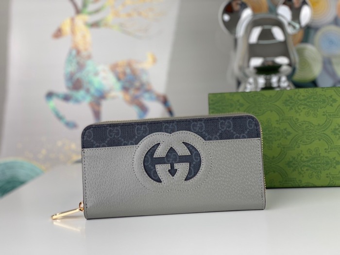 Wallet Gucci Grey Size 10x3cm