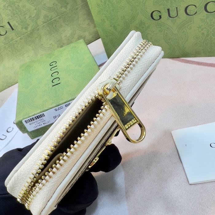 Wallet Gucci Horsebit Canvas Zip Around Beige Size 11.5x8.5x3