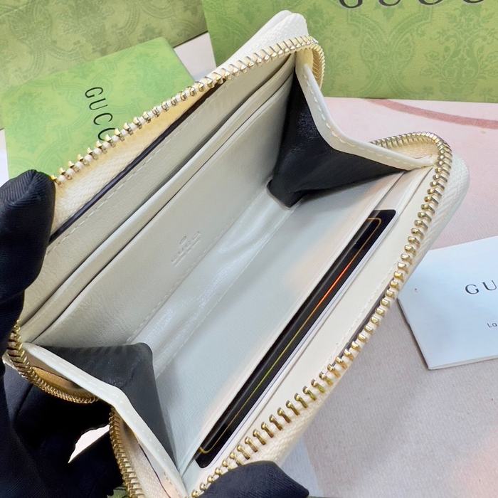 Wallet Gucci Horsebit Canvas Zip Around Beige Size 11.5x8.5x3
