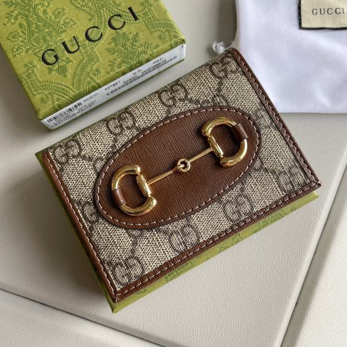 Wallet Gucci Horsebit GG short wallet Brown Size 11x8.5x3cm