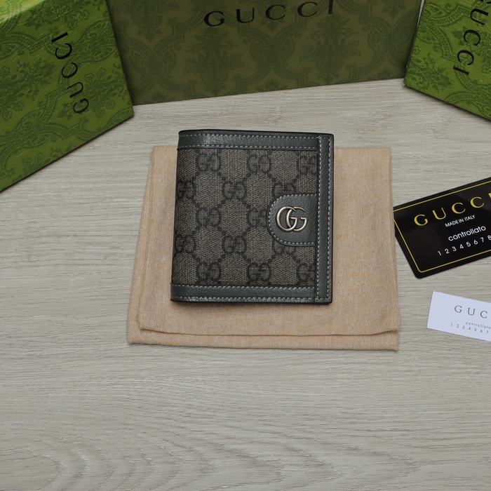 Wallet Gucci bi fold short wallet Grey Size 10x10cm