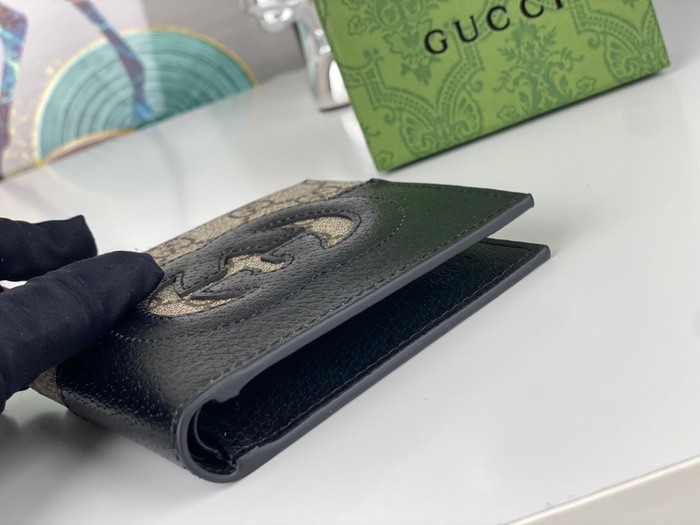 Wallet Gucci bi fold Black Size 11x9cm