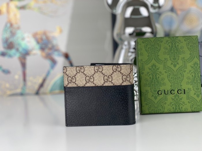 Wallet Gucci bi fold Black Size 11x9cm