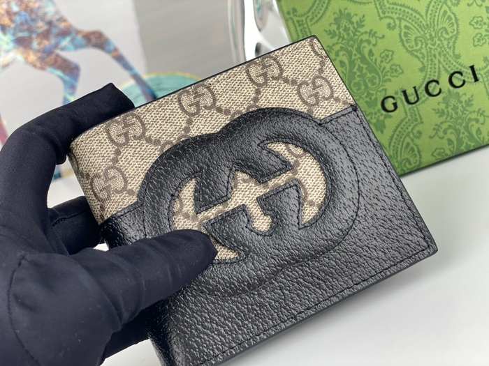 Wallet Gucci bi fold Black Size 11x9cm