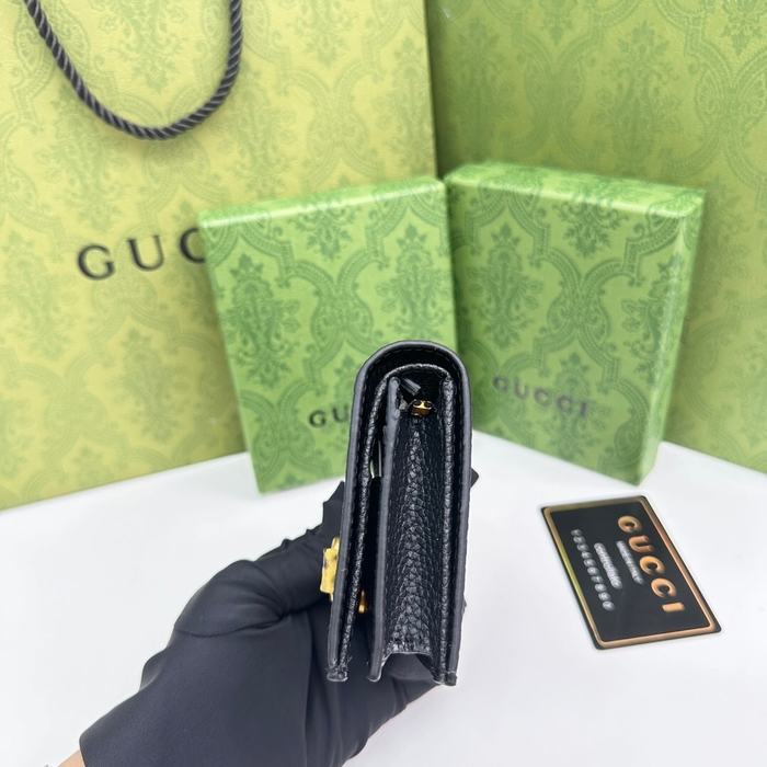 Wallet Gucci bifold Black Size 11x9x3cm