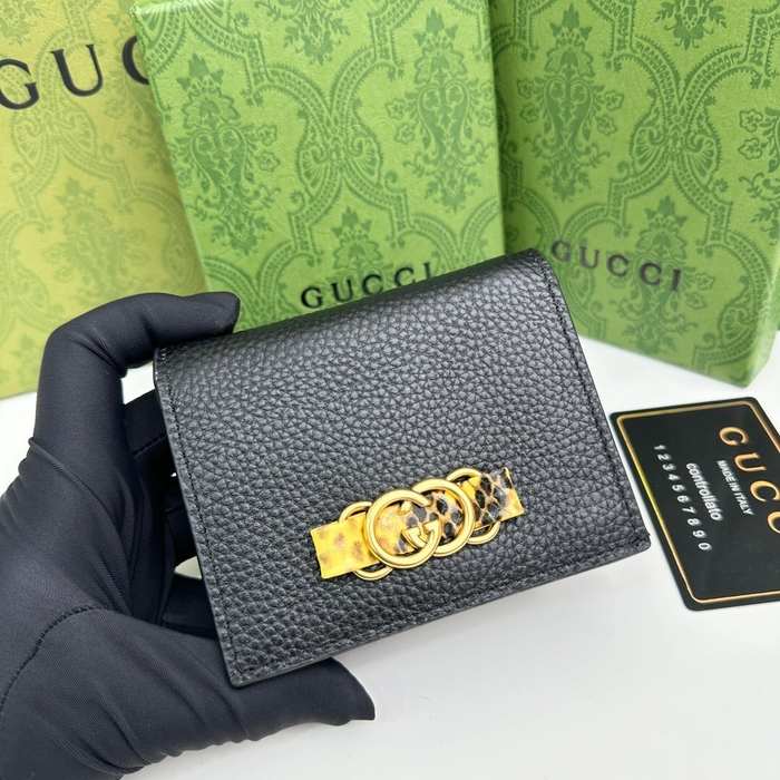 Wallet Gucci bifold Black Size 11x9x3cm