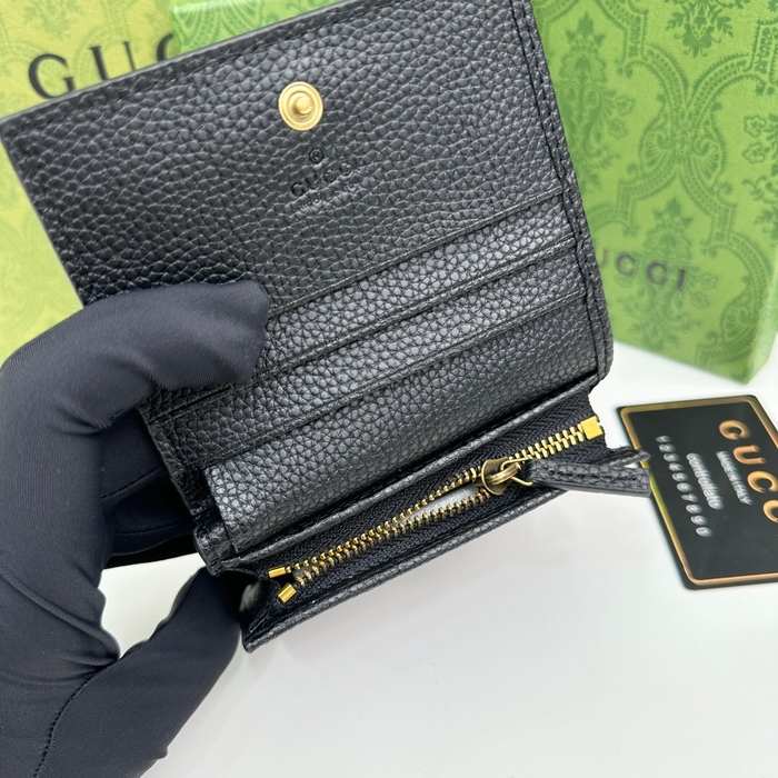 Wallet Gucci bifold Black Size 11x9x3cm