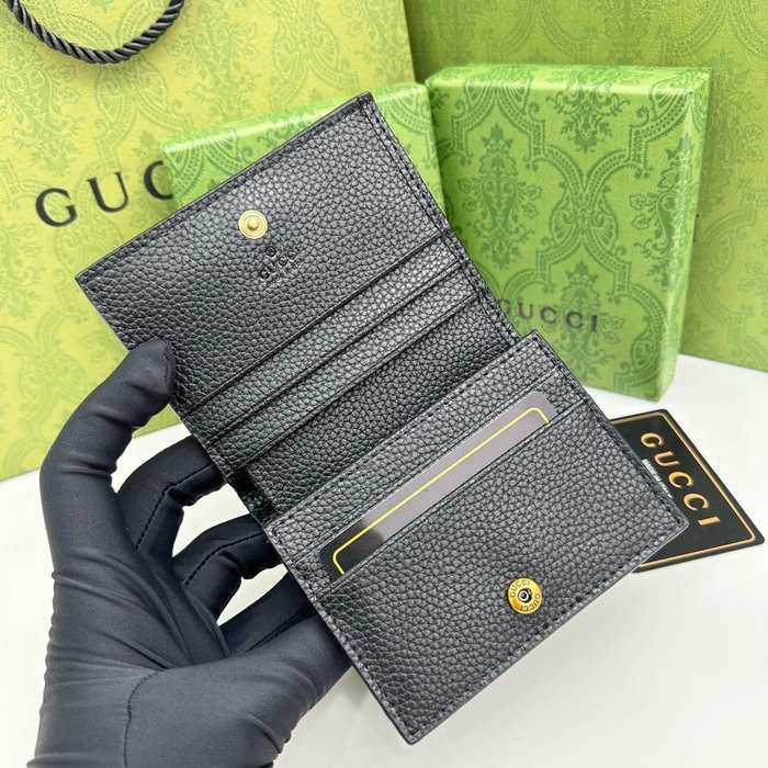 Wallet Gucci bifold Black Size 11x9x3cm