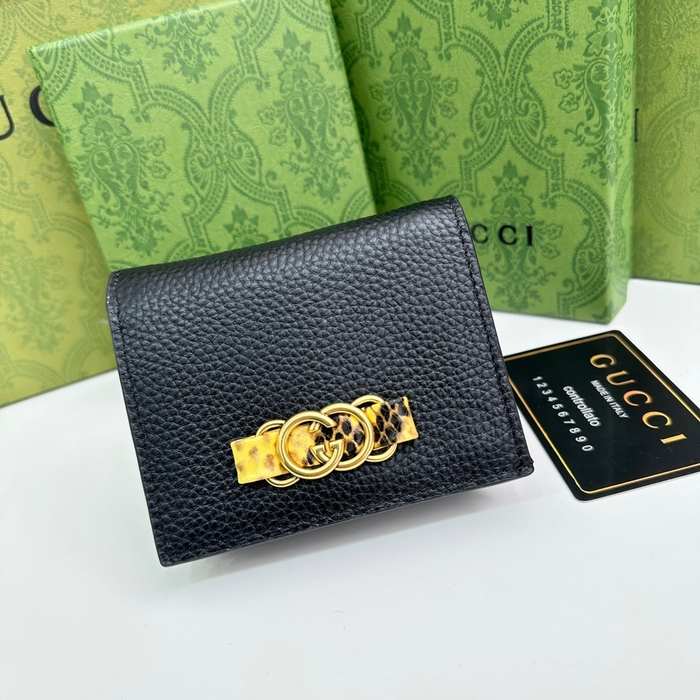 Wallet Gucci bifold Black Size 11x9x3cm