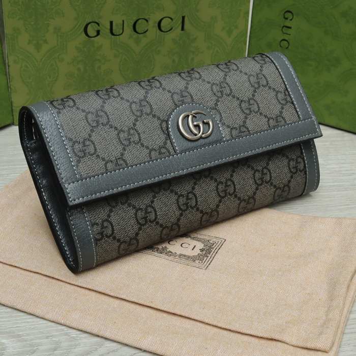 Wallet Gucci long zip wallet Grey Size 19x10.5x2.5cm