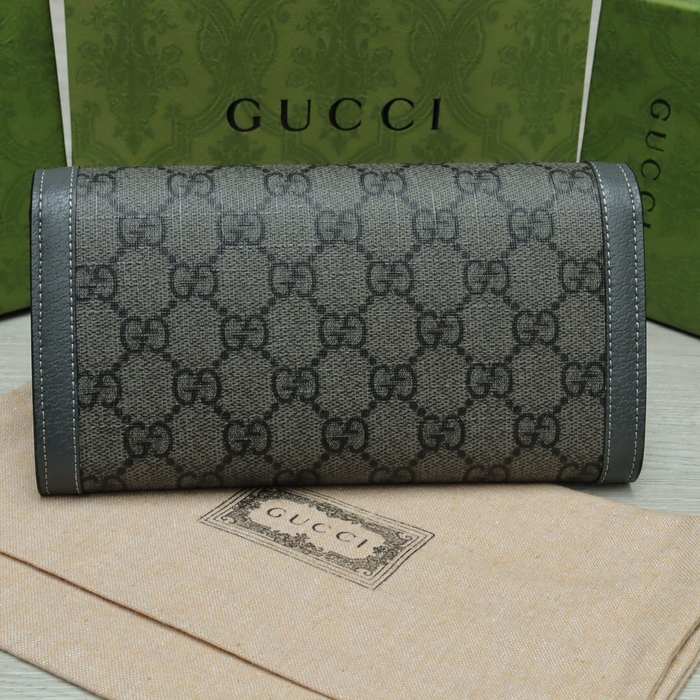 Wallet Gucci long zip wallet Grey Size 19x10.5x2.5cm