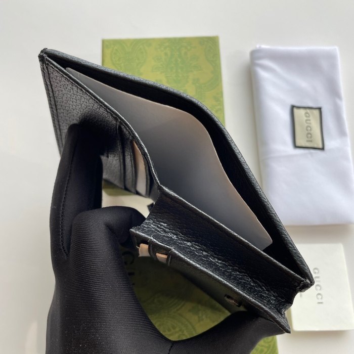 Wallet Gucci short wallet Black Size 11x8.5x3cm