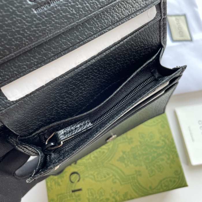 Wallet Gucci short wallet Black Size 11x8.5x3cm