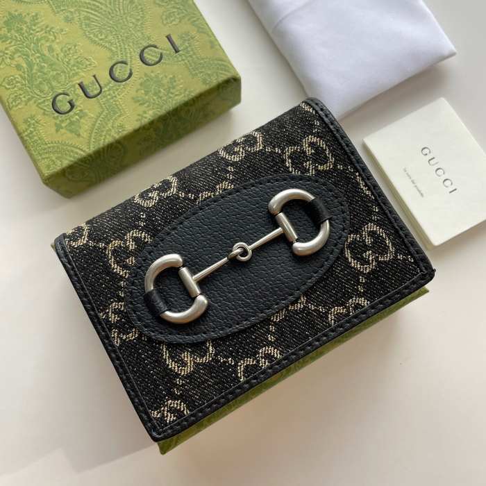 Wallet Gucci short wallet Black Size 11x8.5x3cm