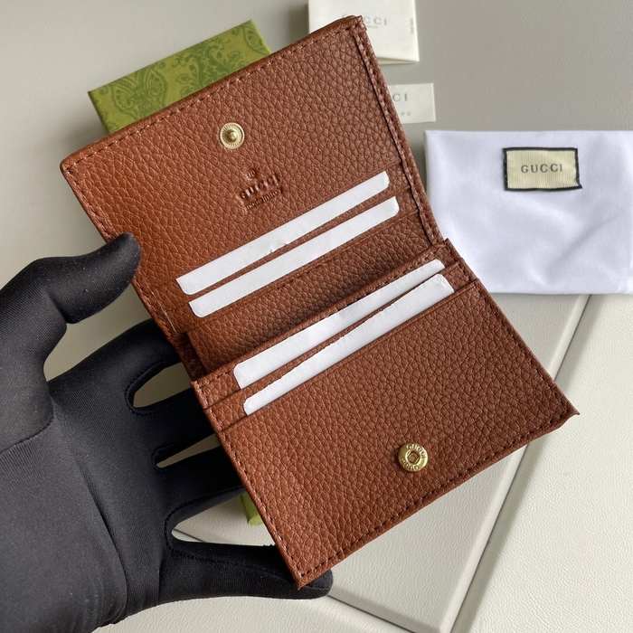 Wallet Gucci short wallet Brown Size 11x8.5x3cm